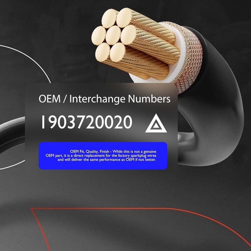 OXCANO 6324 3 قطع أسلاك شمعات الإشعال متوافقة مع لكزس ES300 1996 1997 1998 1999 2000 2001، تويوتا أفالون 1996 1997 1998 1999، كامري 1996-2001، سيينا 1998-2000، سولارا 1999-2003 - V6 3.0L بنزين - Image 5